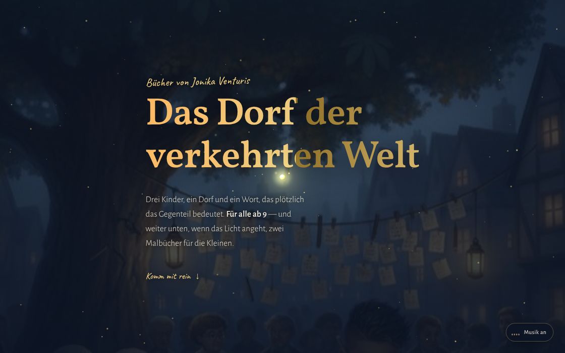 Startseite von jonika-venturis.com am Rechner